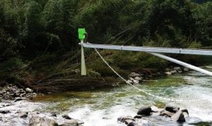 【上流河川の水位計測】