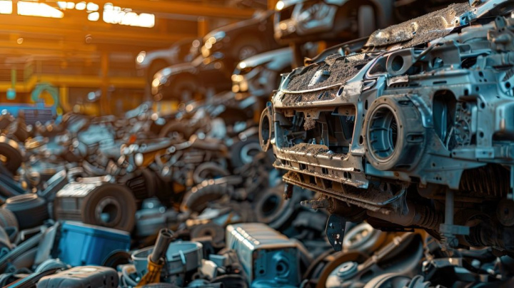 自動車リサイクル工場