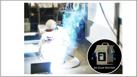 Control of welding fume: Air Dust Monitor to secure safe workplace